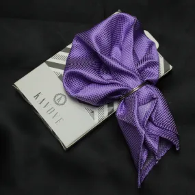 Kovove The Elegant Self Checkered Lavender Pocket Square For Men