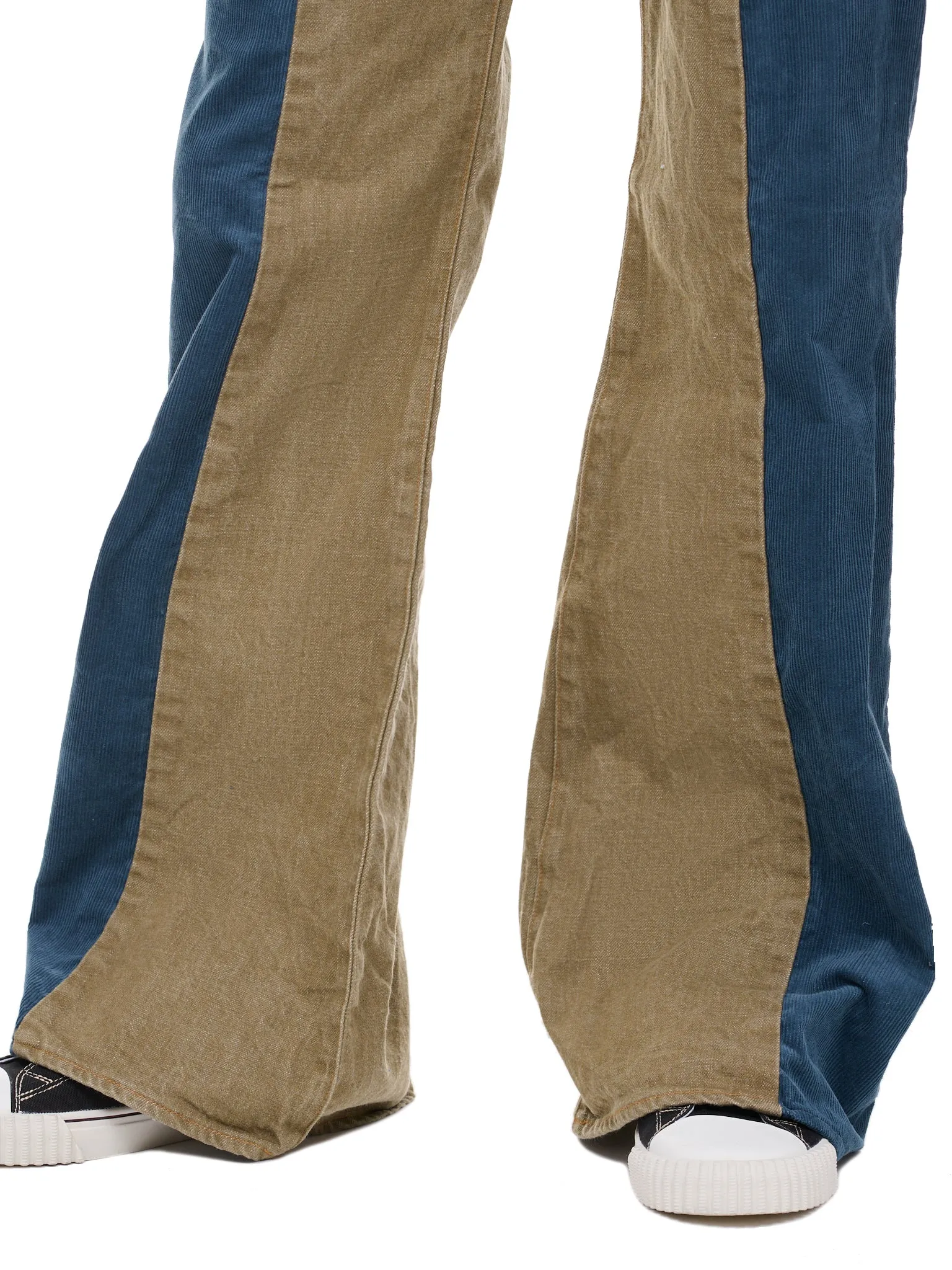 2Tone Gypsy Flare Pants (K2209LP020-BKA-BLUE-KHAKI)