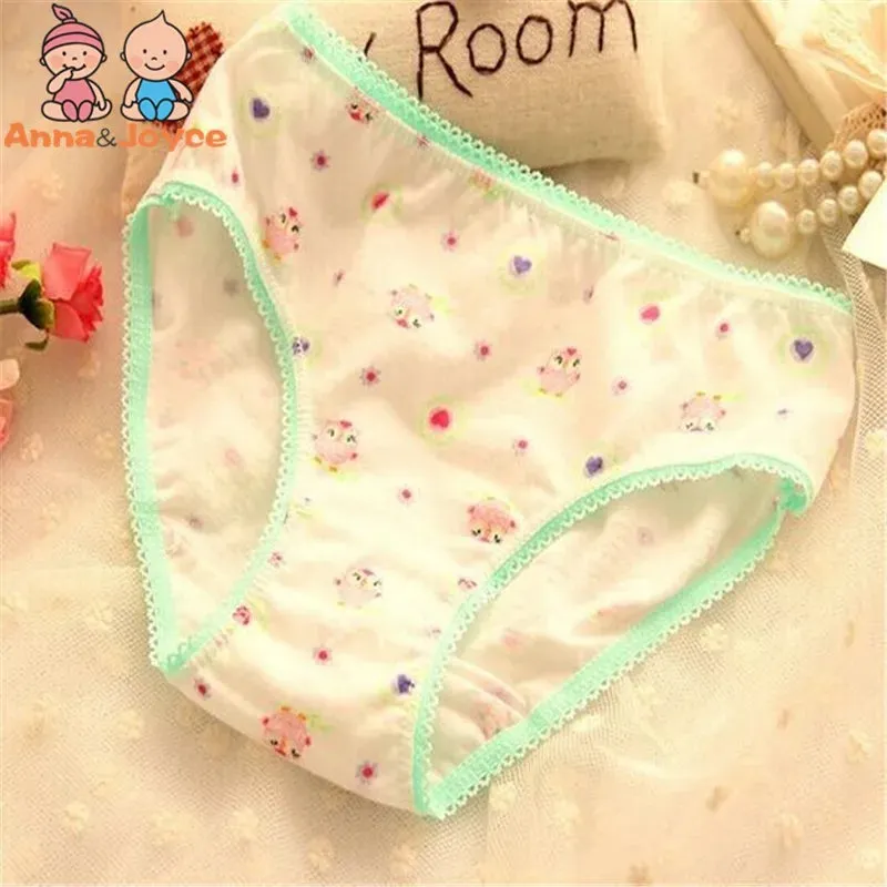 4pcs Girl Panties Kids Underwear Baby Pants Shorts Briefs Cotton Underpants 2-12Years