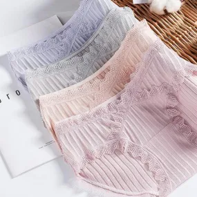 4pcs Women Lace Decor Maternity Underwear Children's Clothing