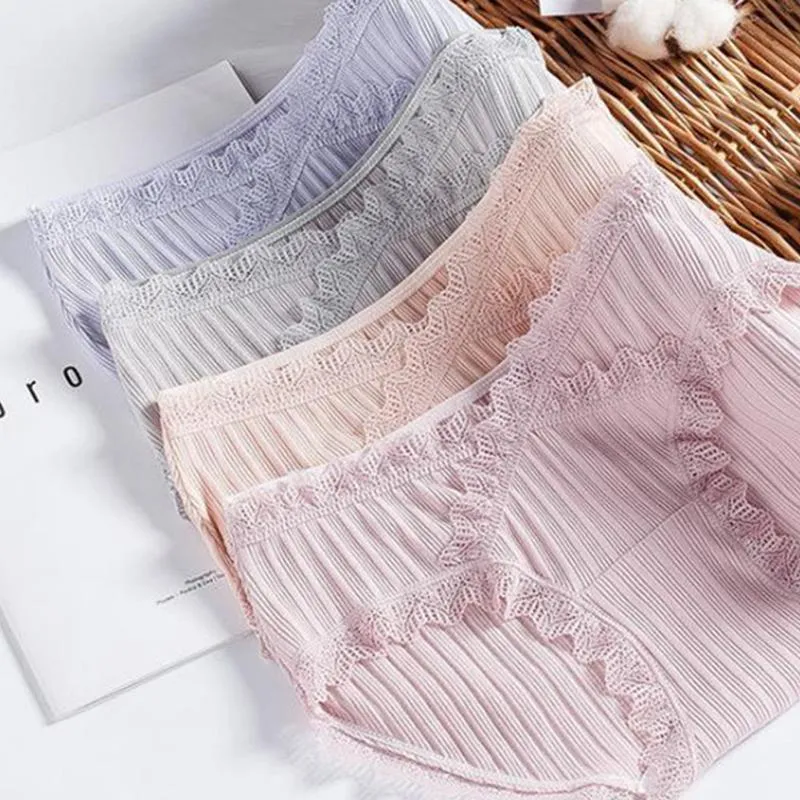 4pcs Women Lace Decor Maternity Underwear Children's Clothing