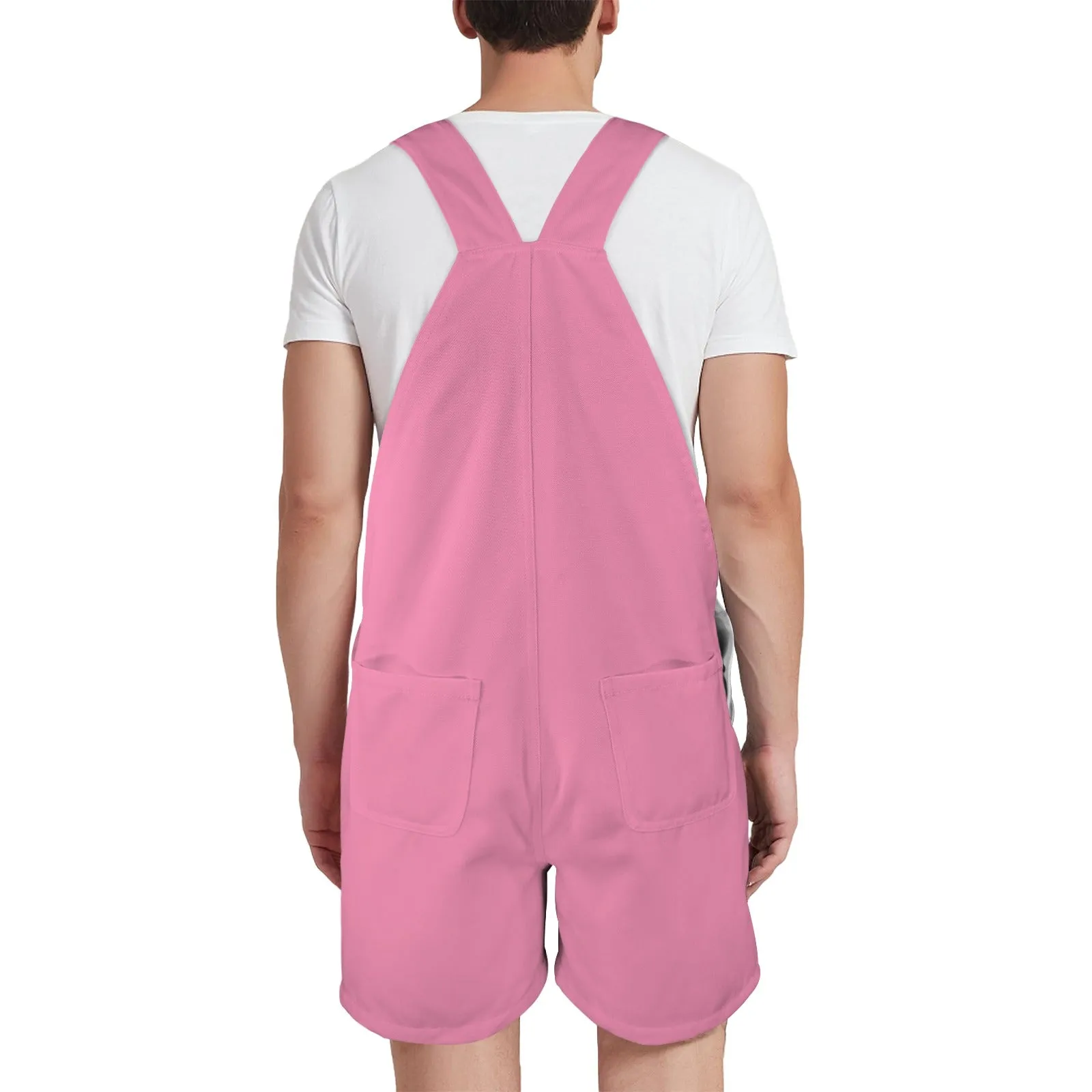 90's Vibes Persian Pink Unisex Shorts Suspender Jumpsuit