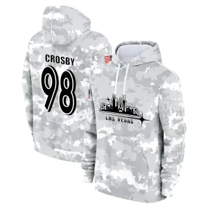 #98 Crosby Salute to Players Hoodie Las Vegas Raiders Fashion Fan Hoodies Fall Fleece Tops American Football Fan Gifts