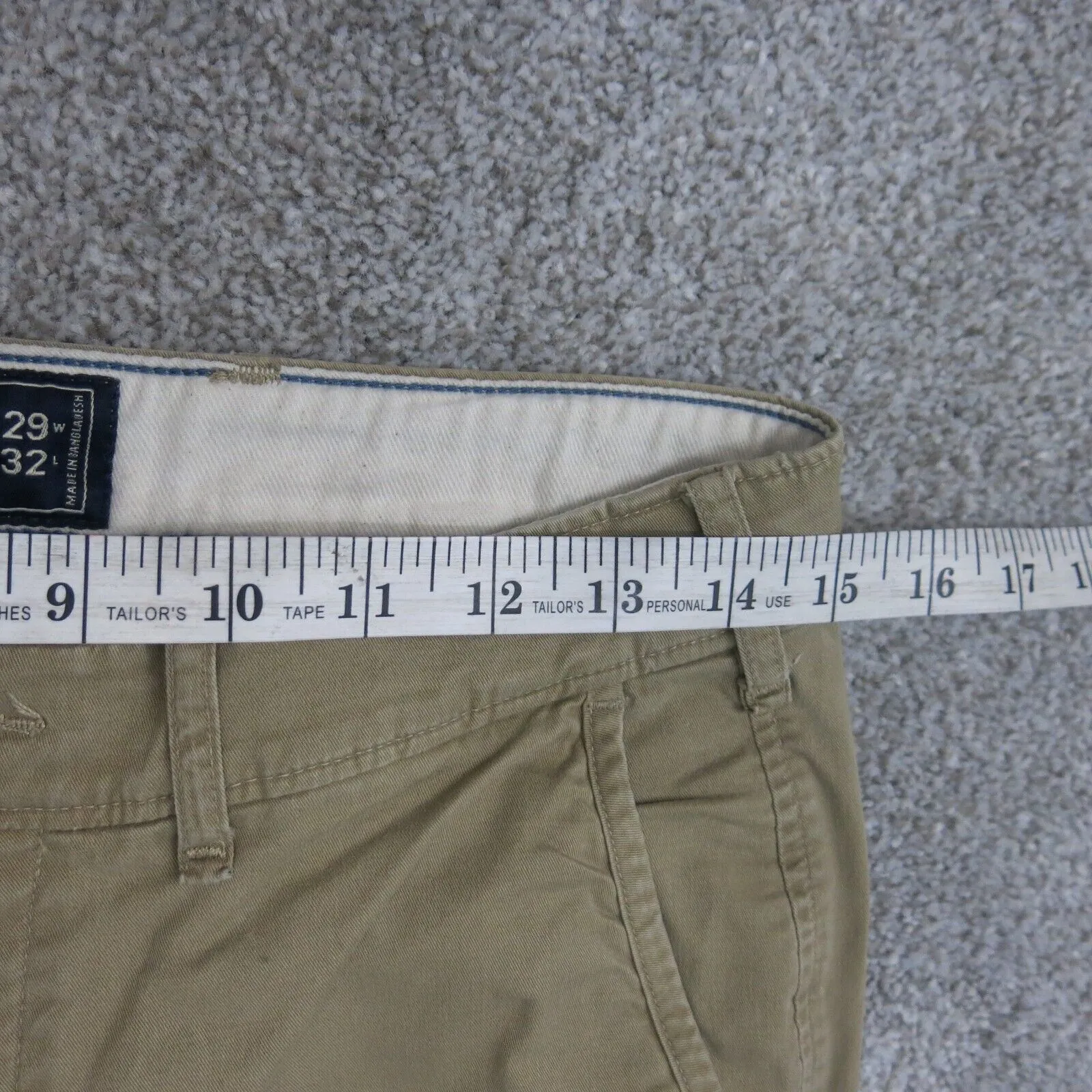 Abercrombie & Fitch Womens Langdon Skinny Stretch Pant Mid Rise Khaki SZ W29XL32