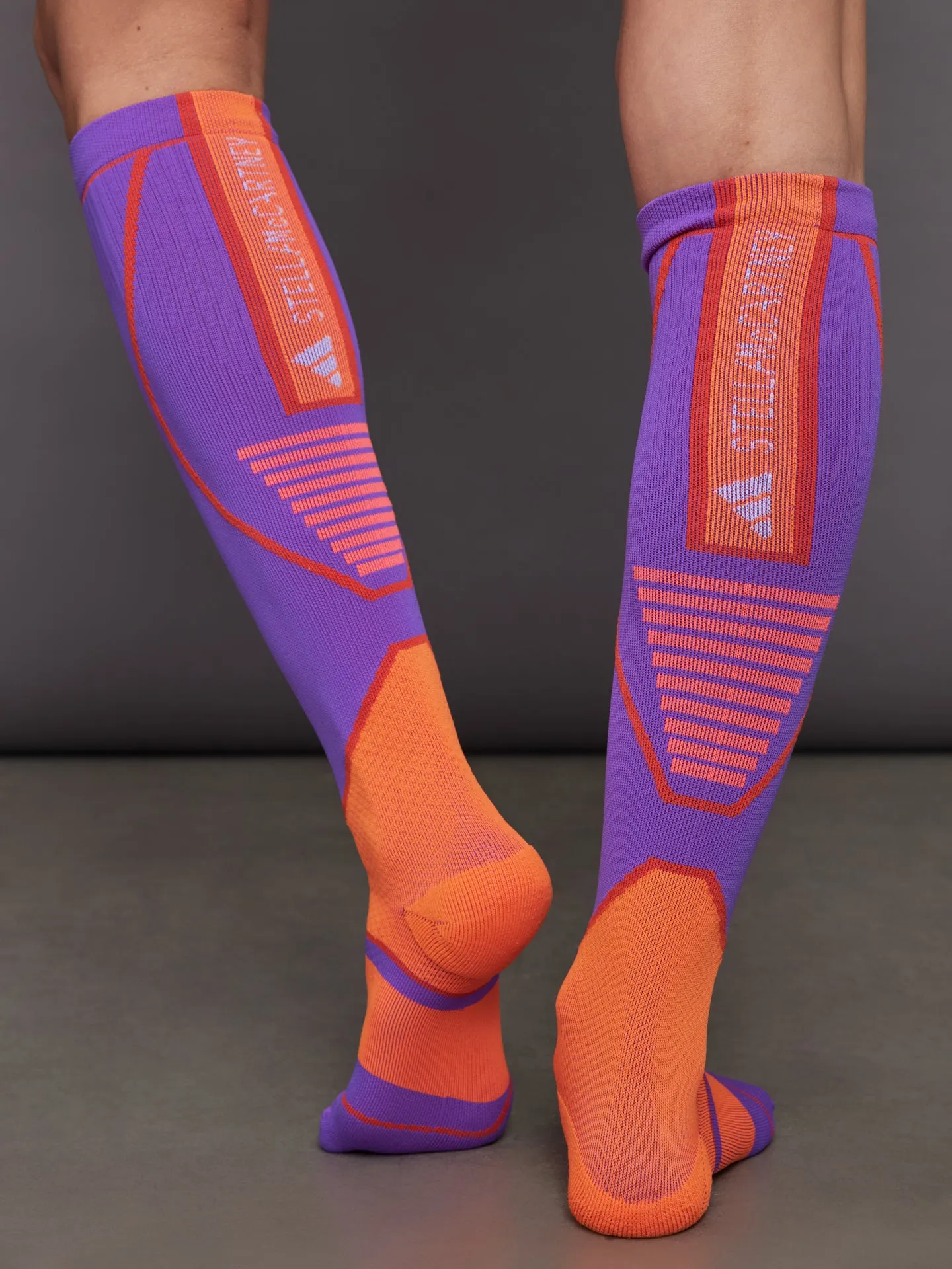 adidas by Stella McCartney High Socks - Shock Purple/Signal Orange Mel/Active Orange