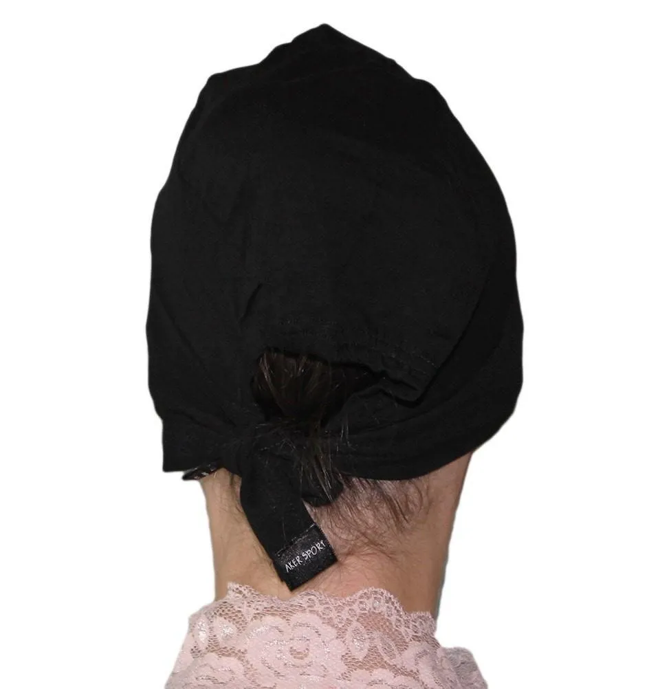 Aker Satin Bonnet Underscarf - Black