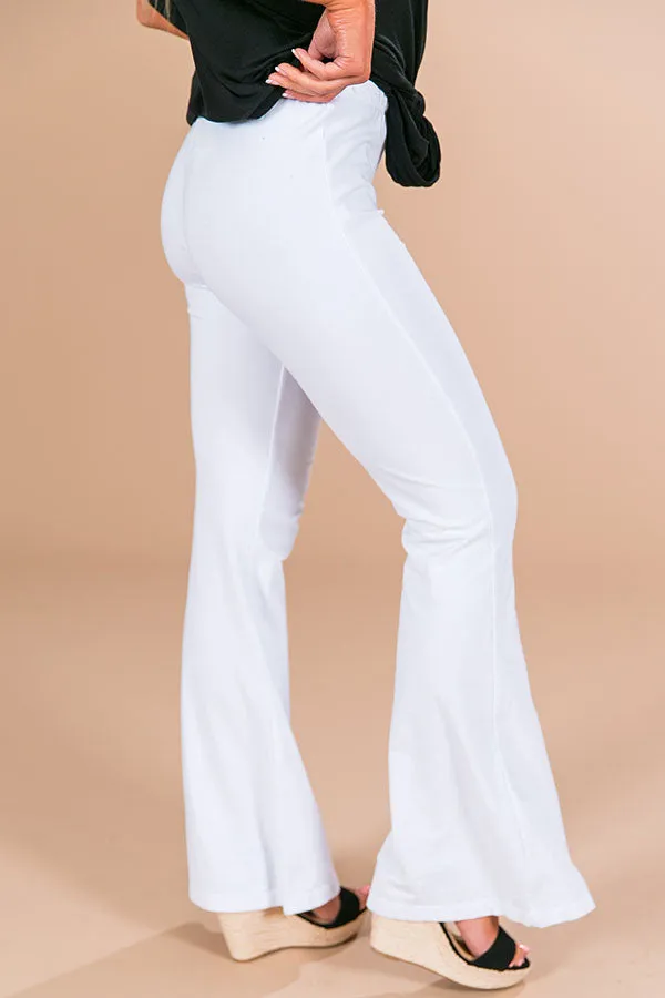 All The Stops Flare Pants In White