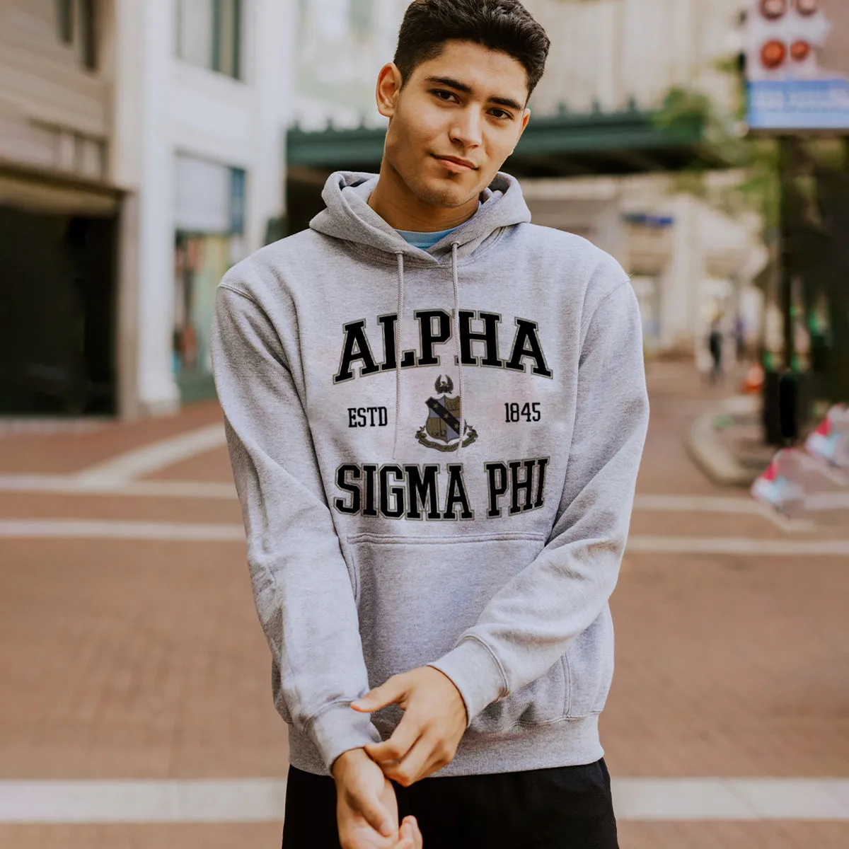 Alpha Sig Classic Crest Hoodie