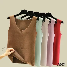 Amy Fashion - Seamless Thermal Underwear Tops