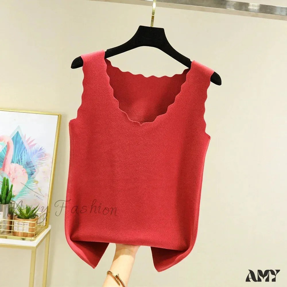 Amy Fashion - Seamless Thermal Underwear Tops