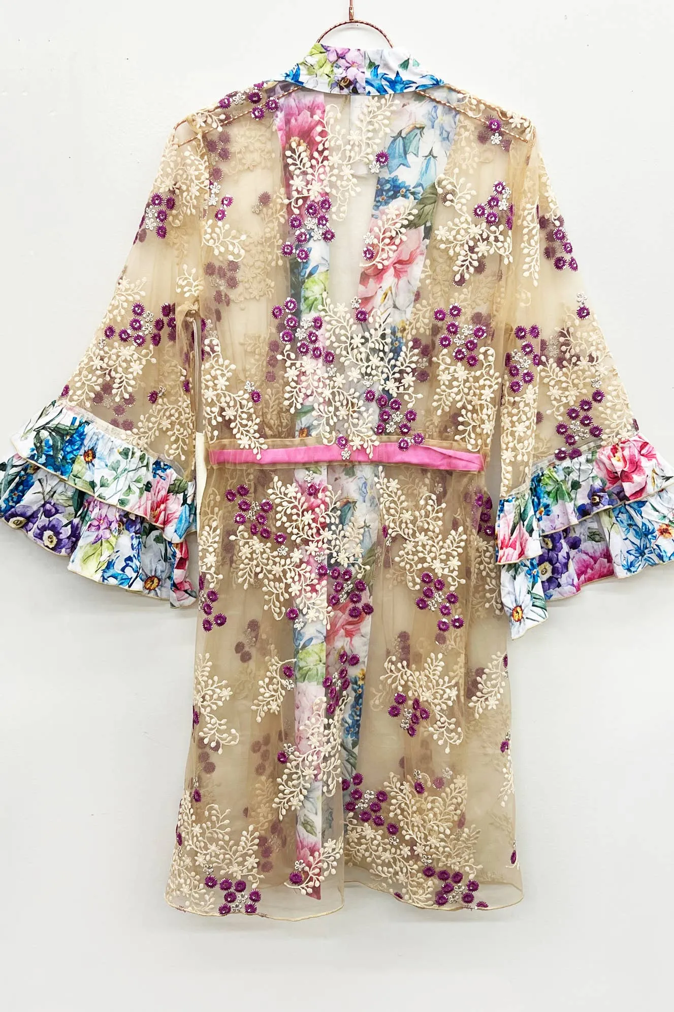 Aratta - Ibiza Embellished Mesh Kimono