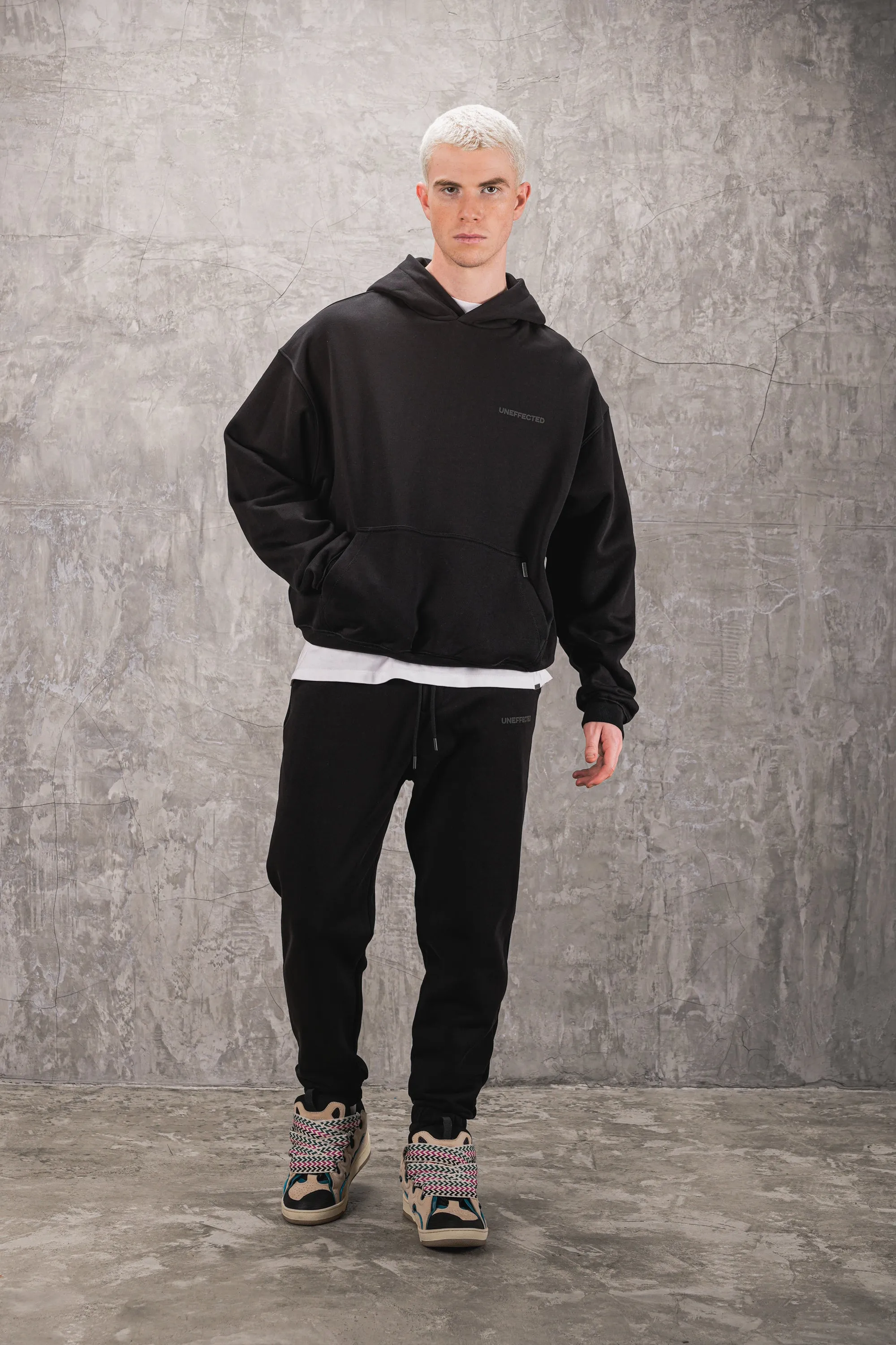 Archive Logo Oversized Hoodie - Black