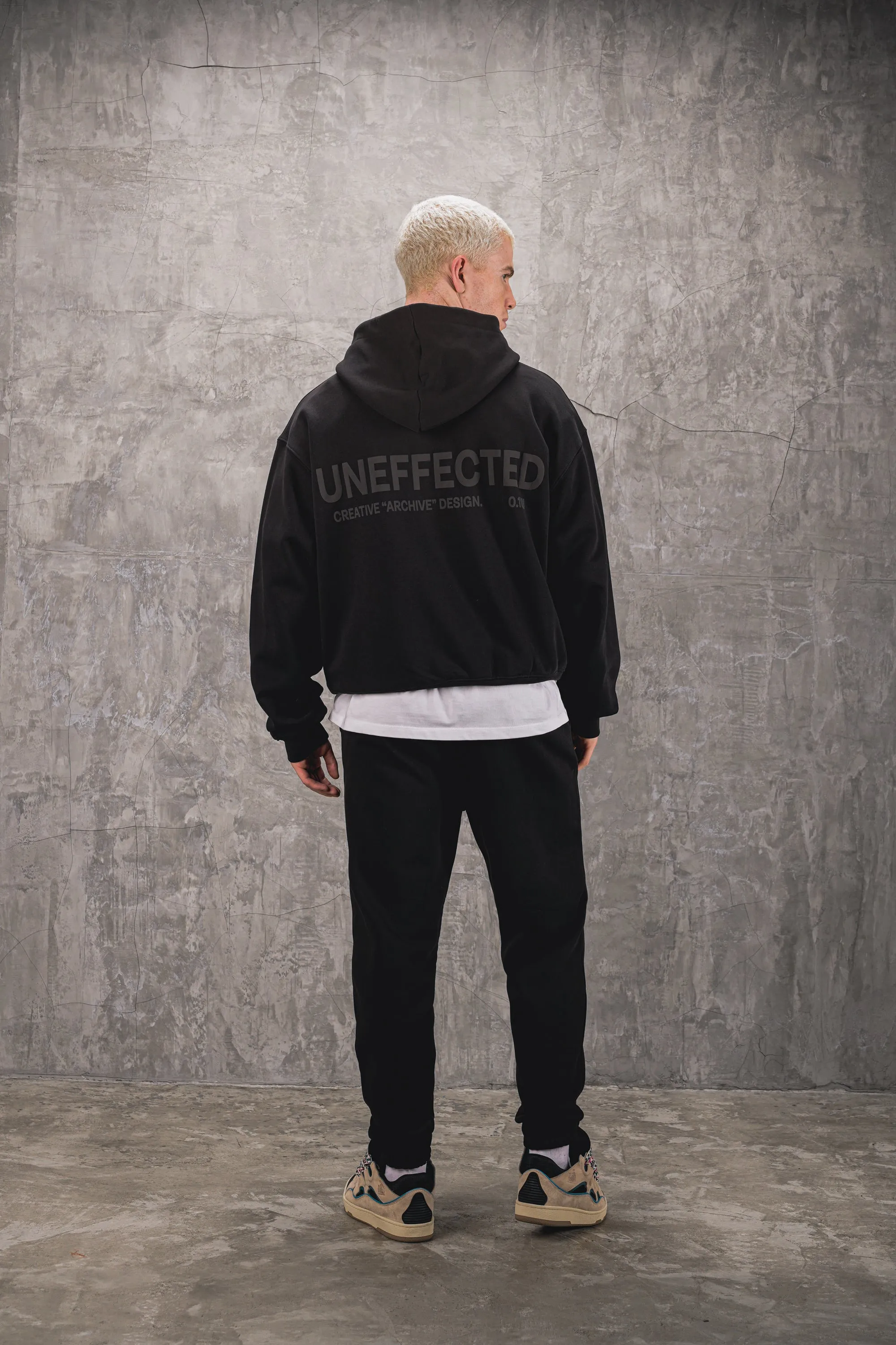 Archive Logo Oversized Hoodie - Black