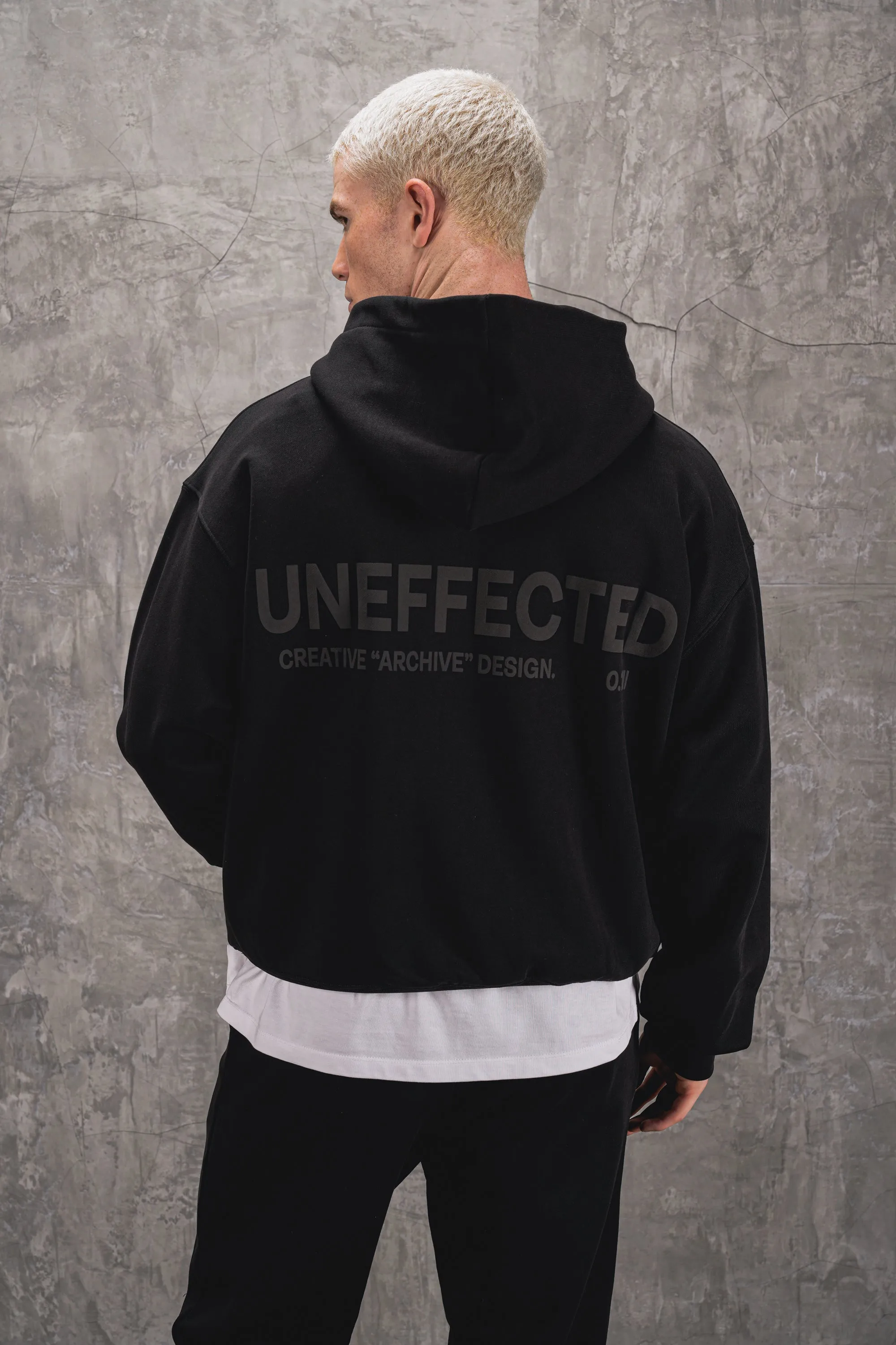 Archive Logo Oversized Hoodie - Black