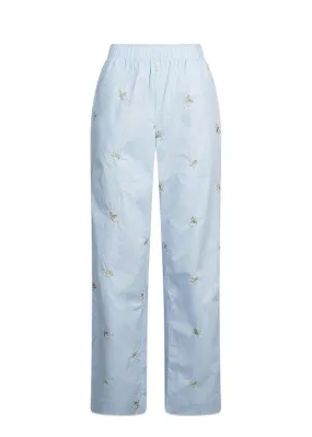 Astra Flower Pants - Light Blue