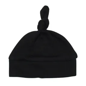 Banded Top-Knot Hat - Black