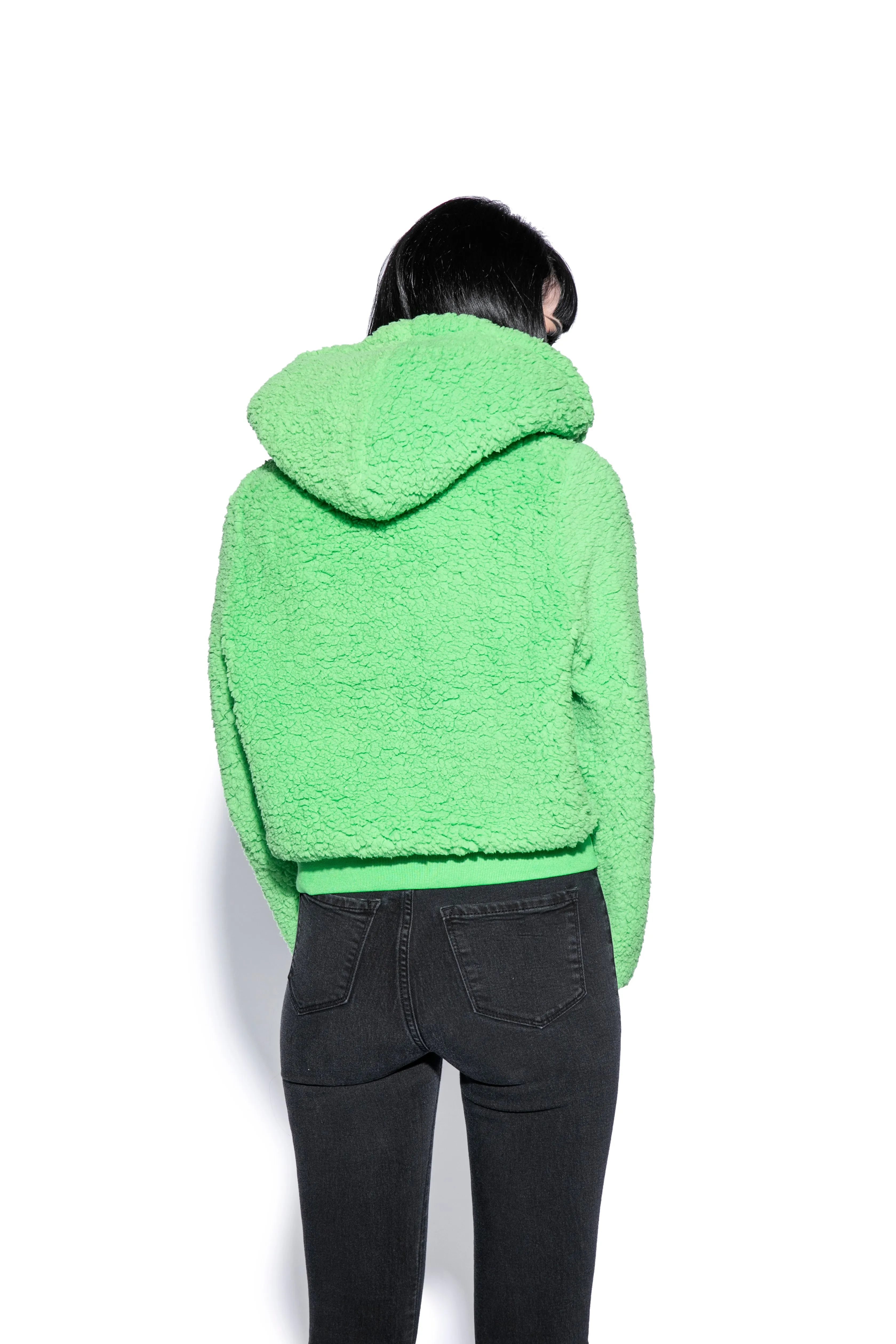 Believe In Yourself - Green Women's Sherpa Hoodie