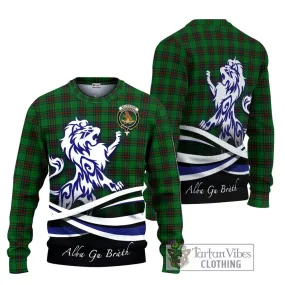 Beveridge Tartan Ugly Sweater with Alba Gu Brath Regal Lion Emblem