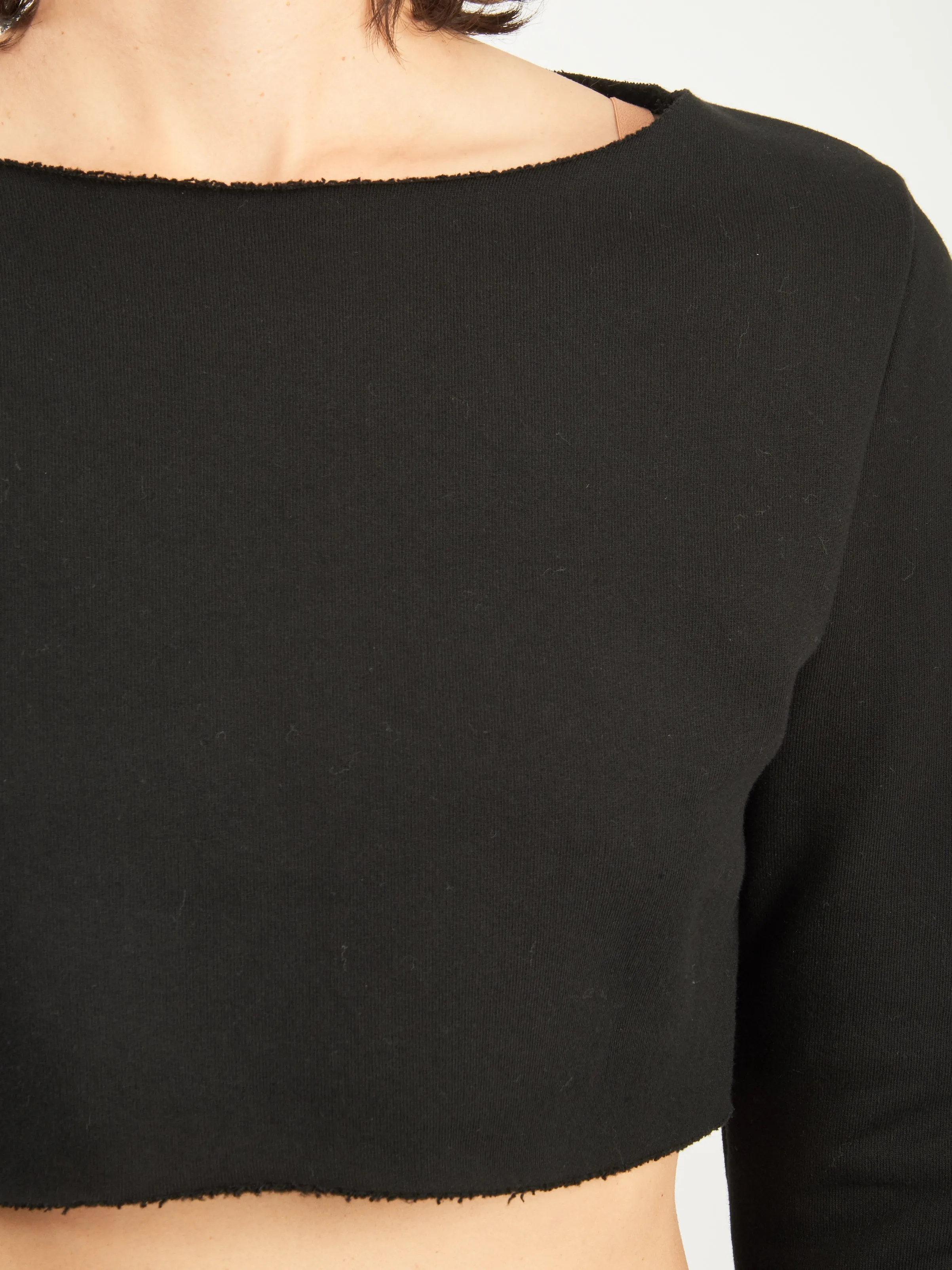 Black Joanna Crop Sweatshirt