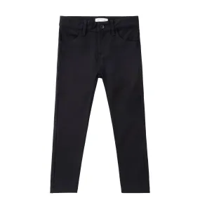 Black Stretch Patch Pocket Pants