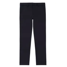 Black Stretch Slit Pocket Pants