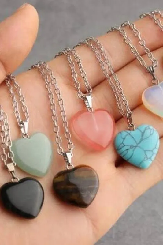 Blissful Stone Heart Necklace