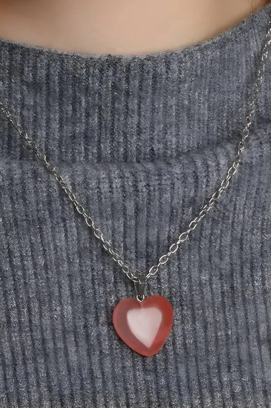 Blissful Stone Heart Necklace