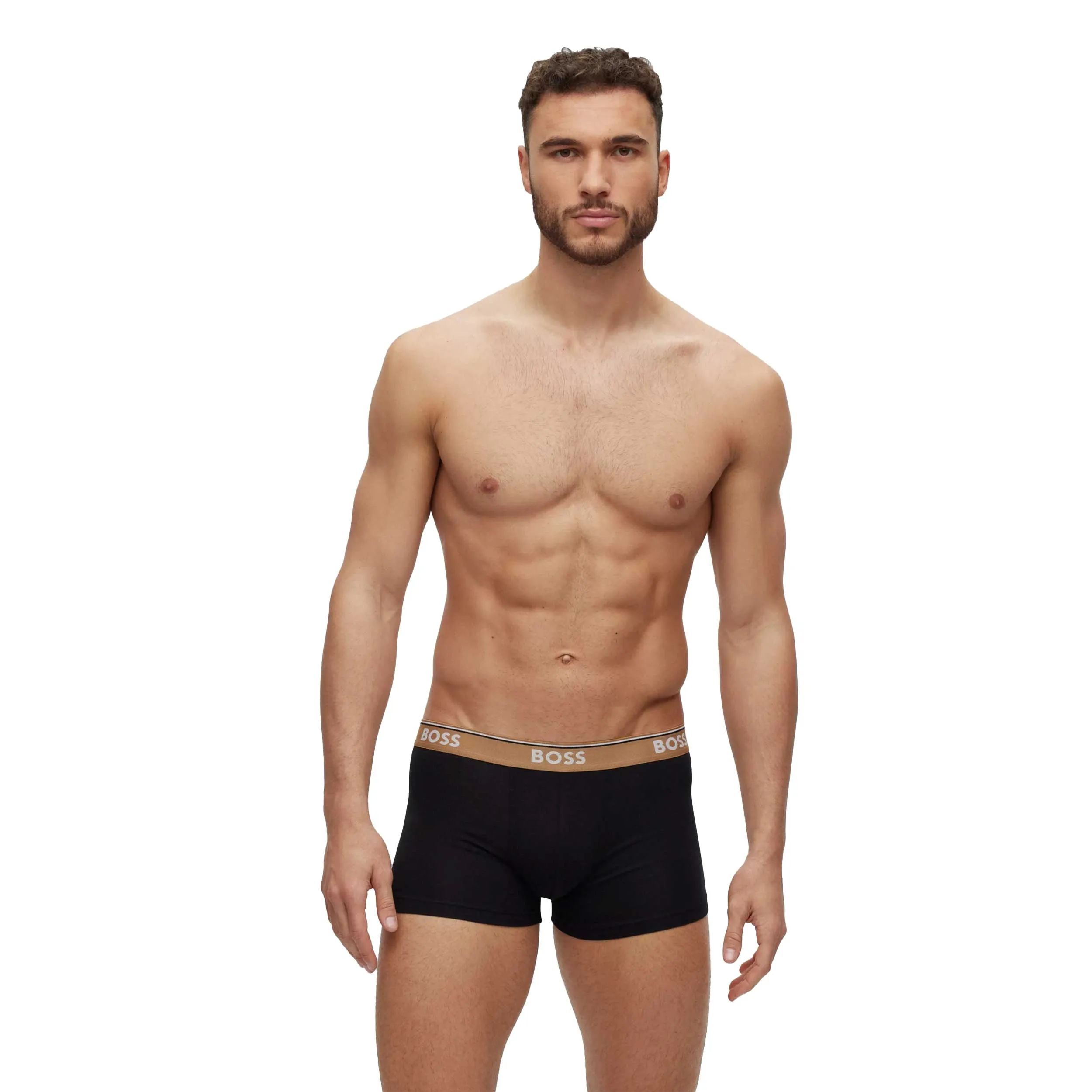 BOSS Trunk 3P Power Underwear in Black