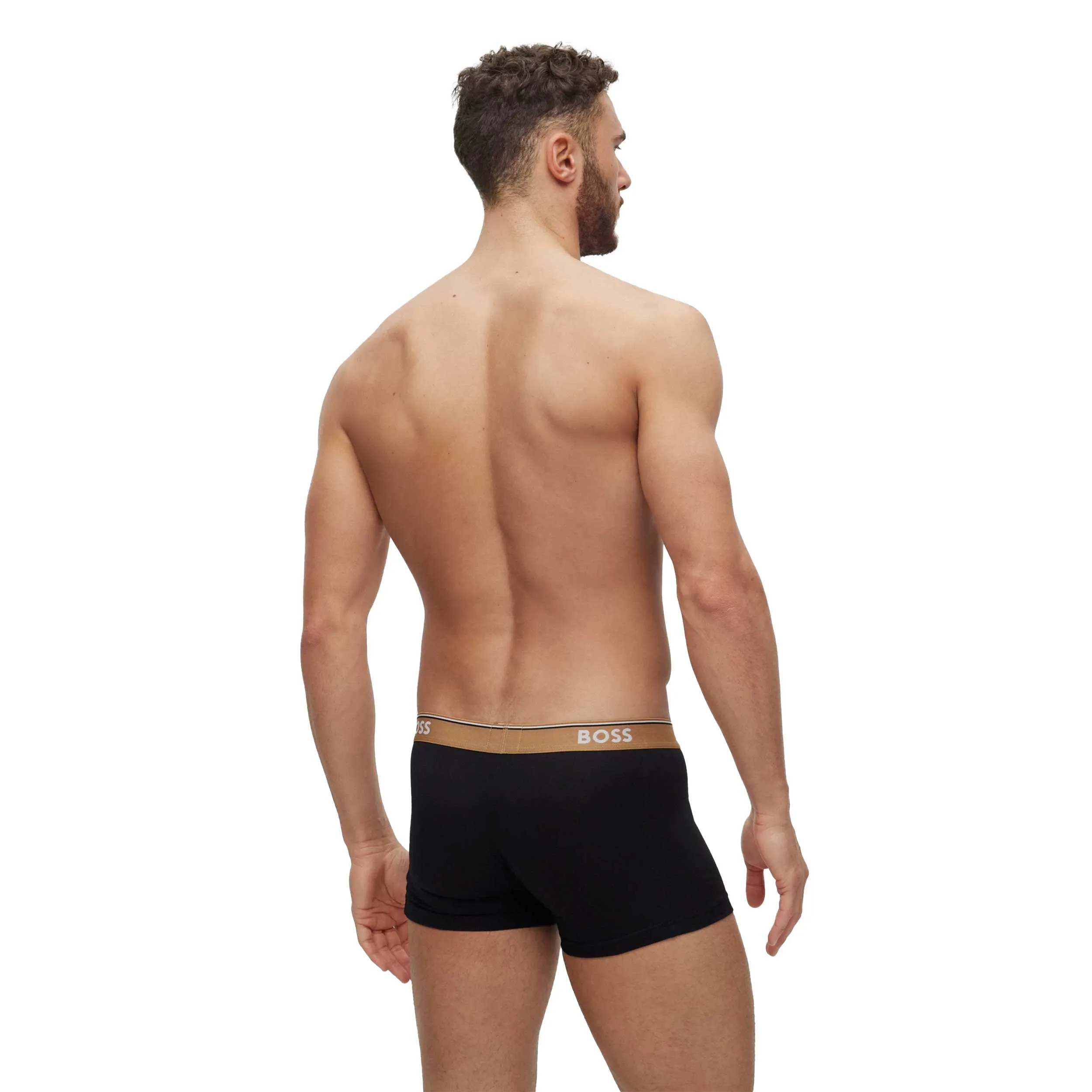 BOSS Trunk 3P Power Underwear in Black