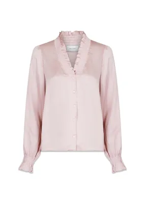 Brielle Satin Blouse - Powder