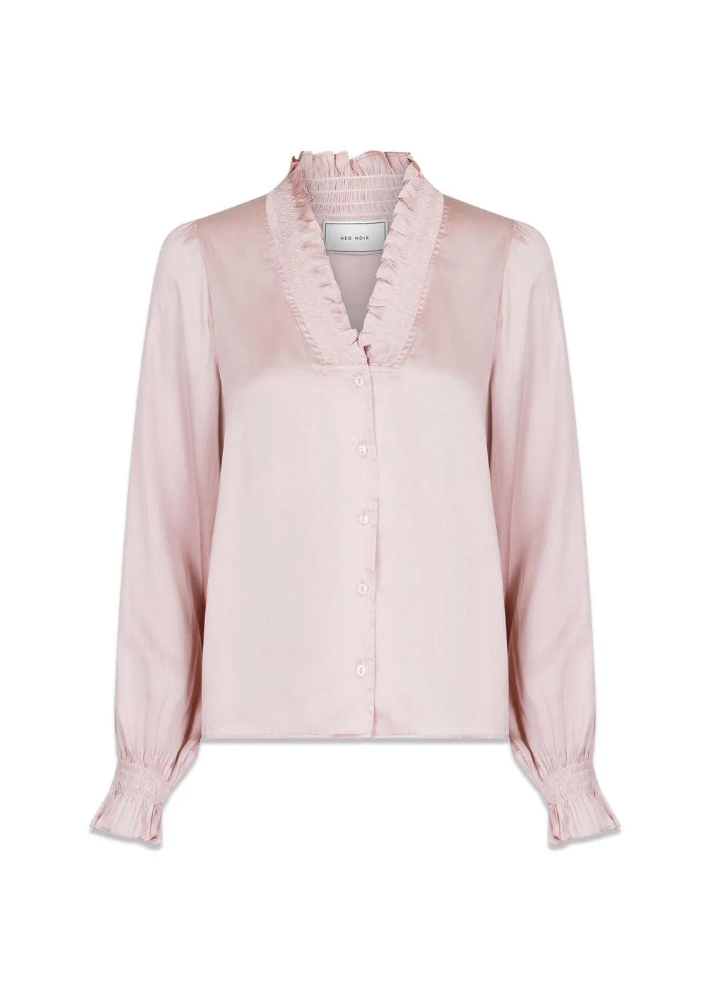 Brielle Satin Blouse - Powder