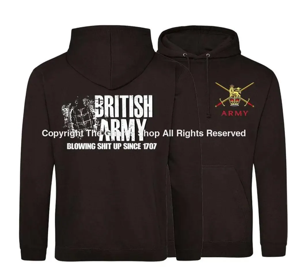 BRITISH ARMY Blowing Shit Up Since 1707 Double Side Printed Hoodie