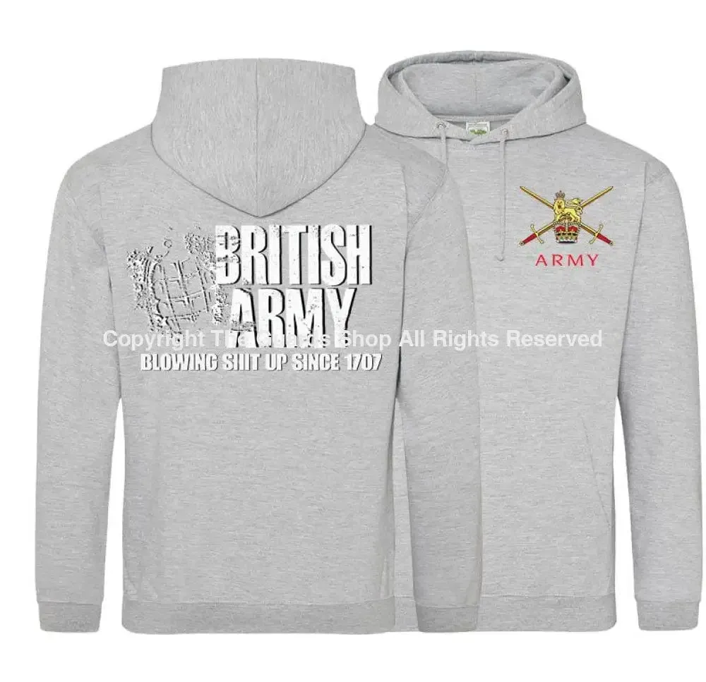 BRITISH ARMY Blowing Shit Up Since 1707 Double Side Printed Hoodie