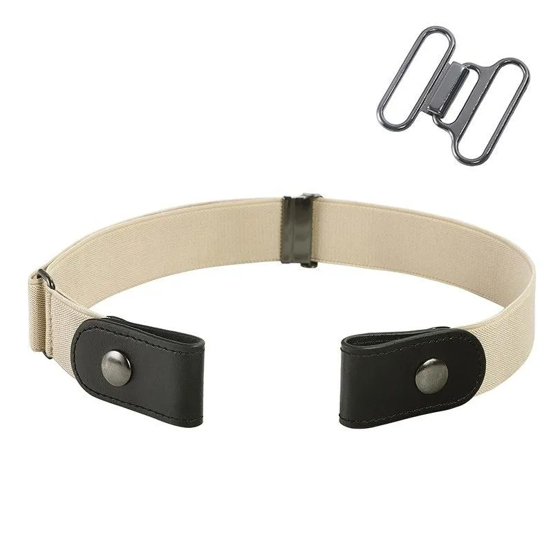 Buckle Free Elastic Belt for Jean Pants Dresses Men Women No Buckle Stretch Elastic Waist Belt