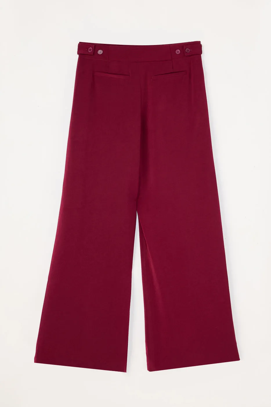 Burnt Maroon Adjustable Korean Pants