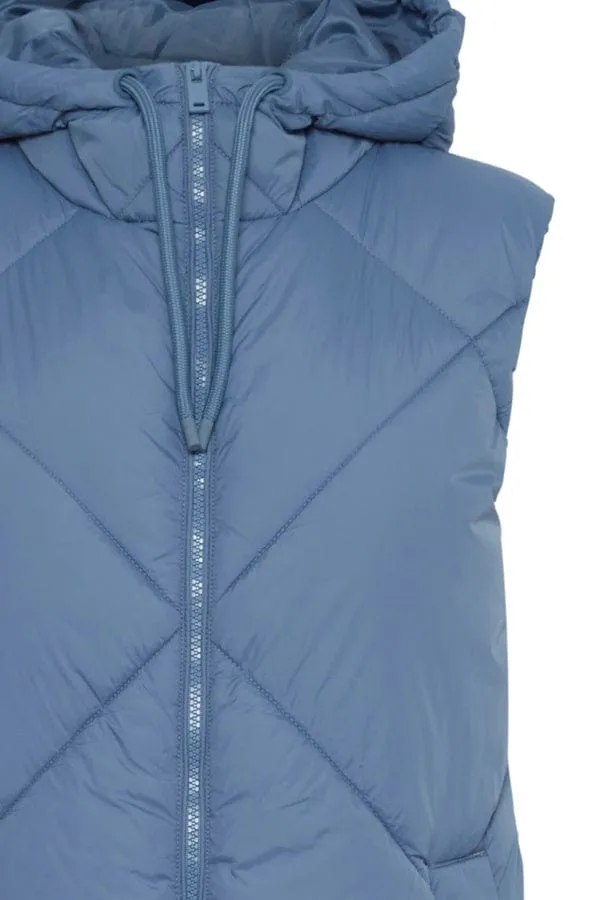 b.young Blue Horizon Gilet Long Puffer Jacket