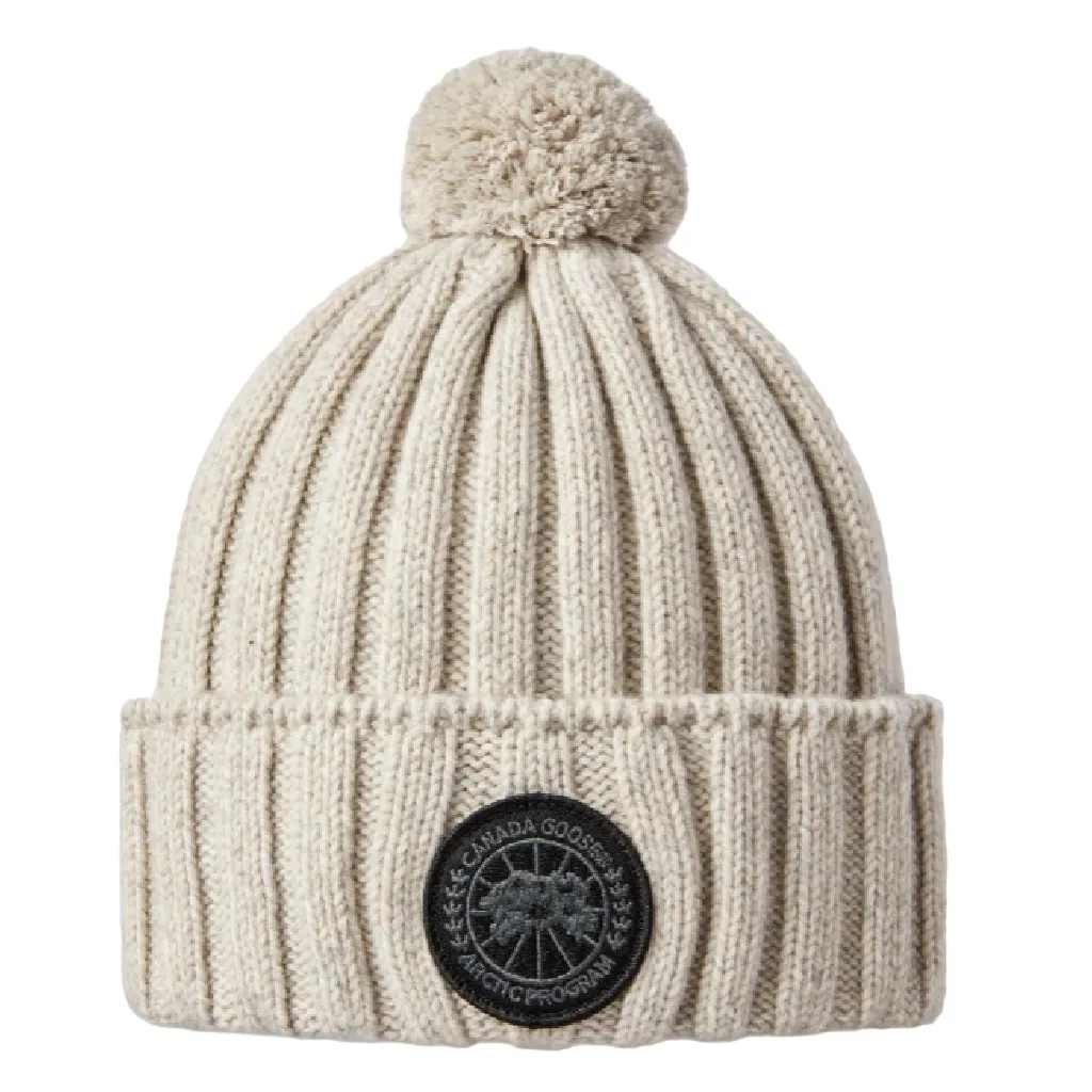 Canada Goose Pom Cashmere Beanie Ribbed