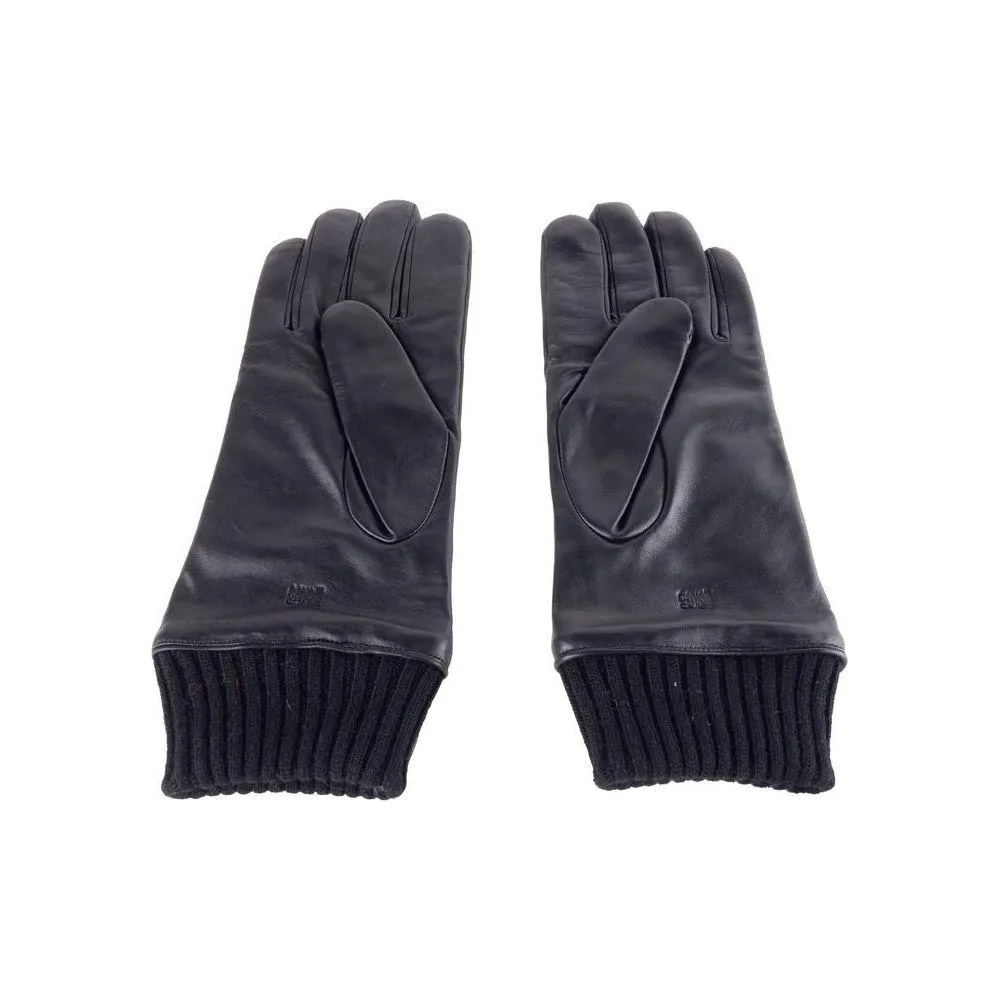 Cavalli Class Black Lambskin Men Glove