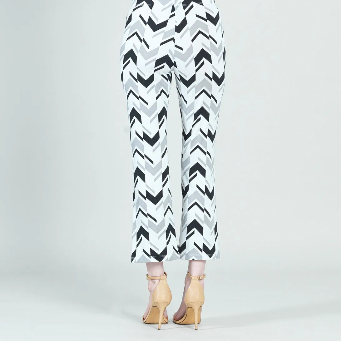 Center Seam Front Slit Ankle Pant - Chevron Stripe - Final Sale!