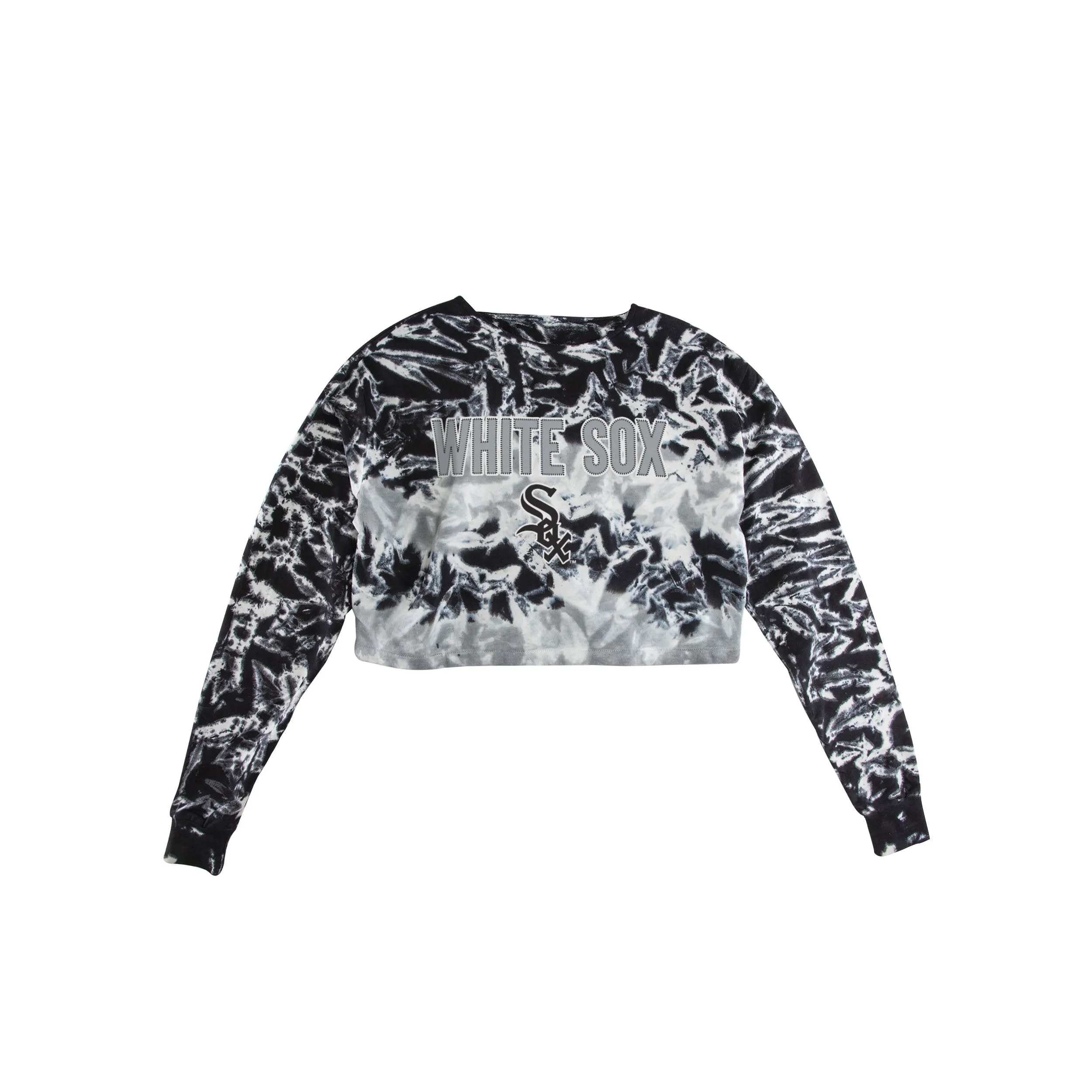 Chicago White Sox MLB Womens Tie-Dye Rush Cropped Sweater