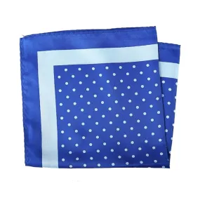 Classy Men Blue Dotted Pocket Square