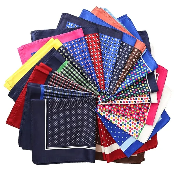 Classy Men Blue Dotted Pocket Square