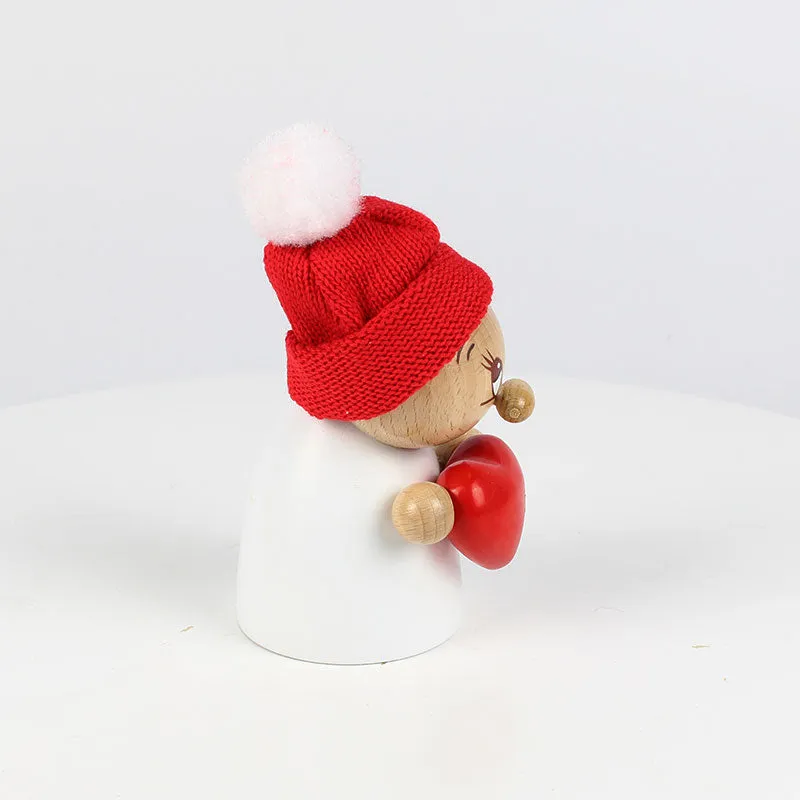 Clumsy Mini Valentine with fabric beanie and big bobble