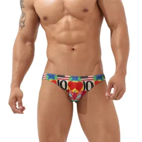 Colorful Abstract and Fruit Patterned Man Brief