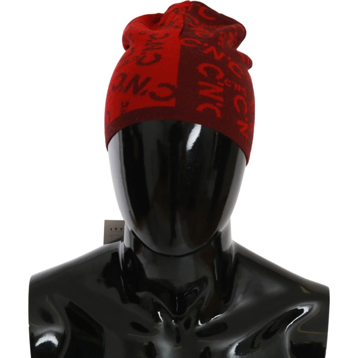 Costume National Chic Red Beanie Wool Blend