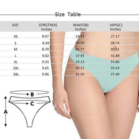 Custom Husband Face Underwear for Ladies Personalized American Flag Lingerie Women's Classic Thongs