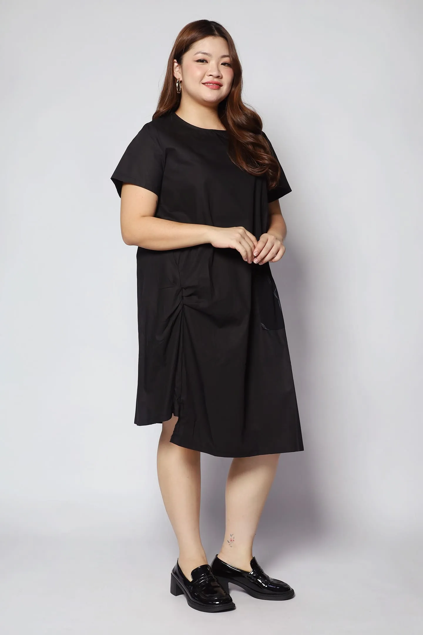 Dano Ruched Dress in Black