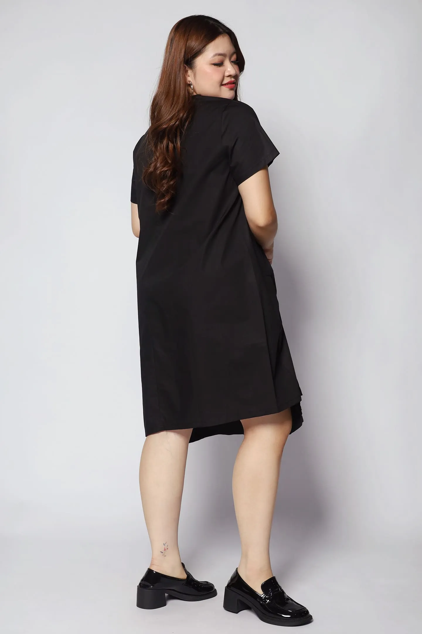 Dano Ruched Dress in Black