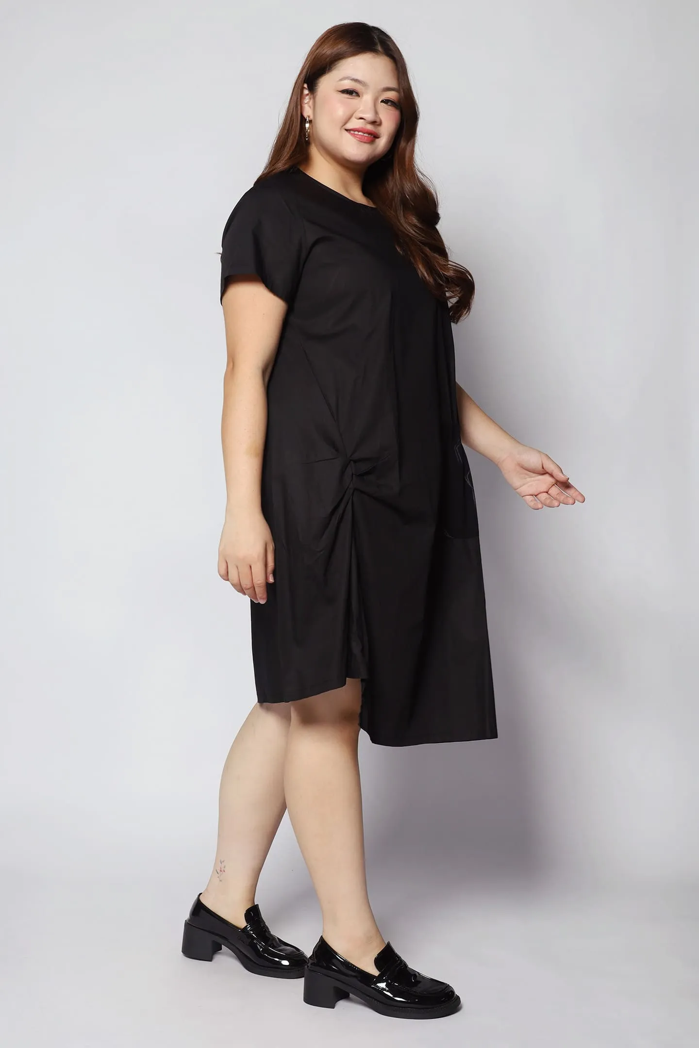 Dano Ruched Dress in Black