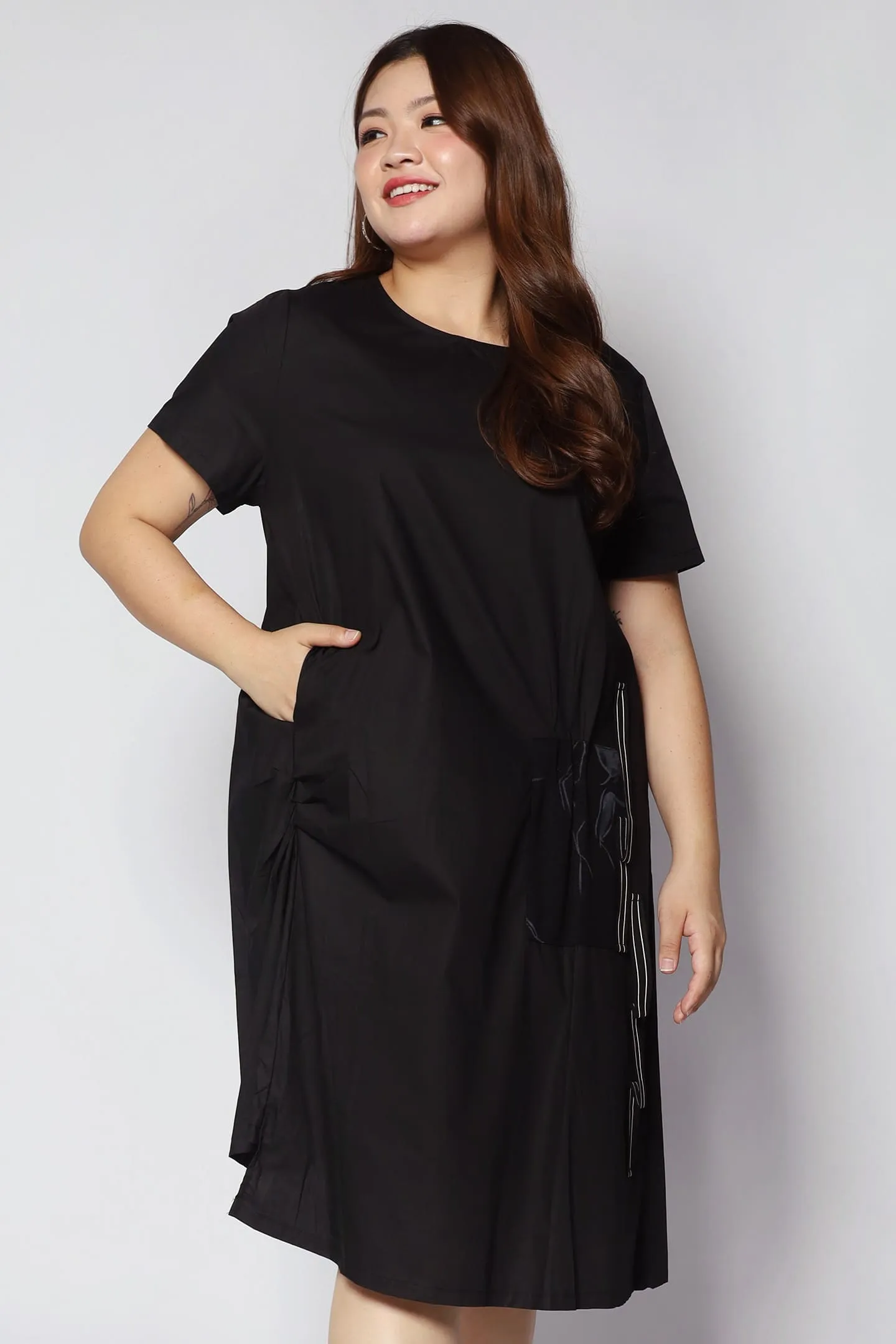 Dano Ruched Dress in Black